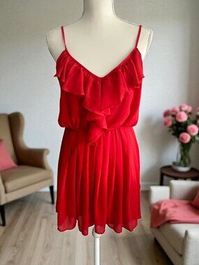 BCBGENERATION Orange Ruffle Sundress Size S NEW New without tags